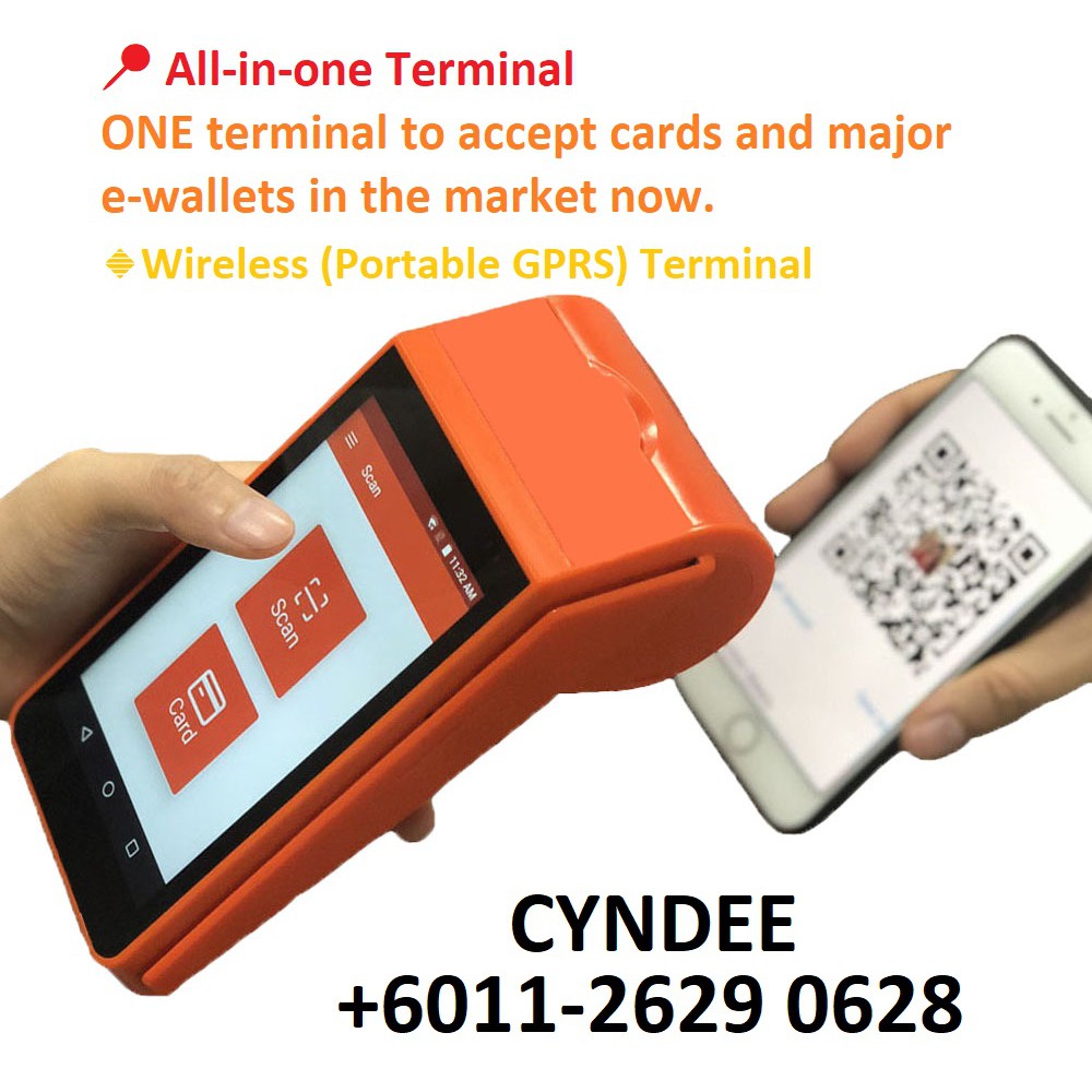 Apply AllInOne Credit Cards and ewallets Touchscreen Terminal Merchant Machine (NO Monthly