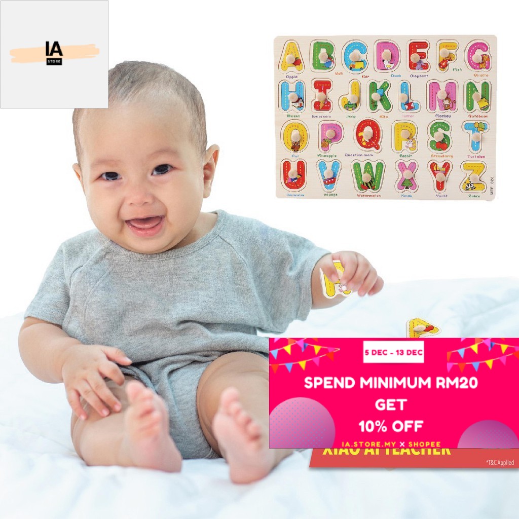 [READY STOCK] Early Learning Wooden Puzzle Board Montessori Wooden