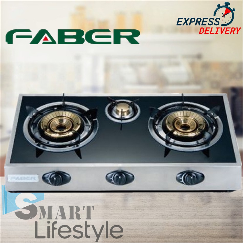 FABER 3 BURNER GLASS COOKER GAS STOVE FC8823GQ Shopee Malaysia