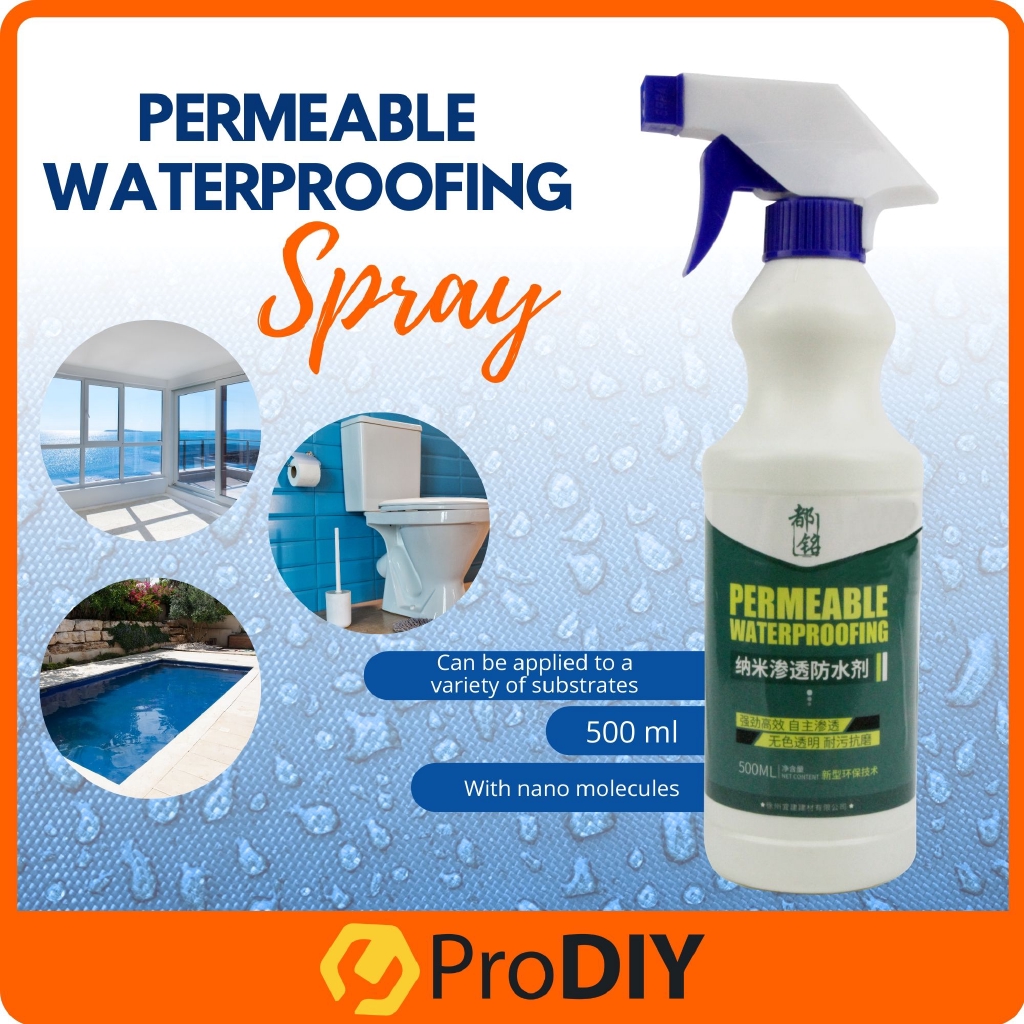 500ml Permeable Waterproofing Spray Surface Bathroom Wall Tiles Spray