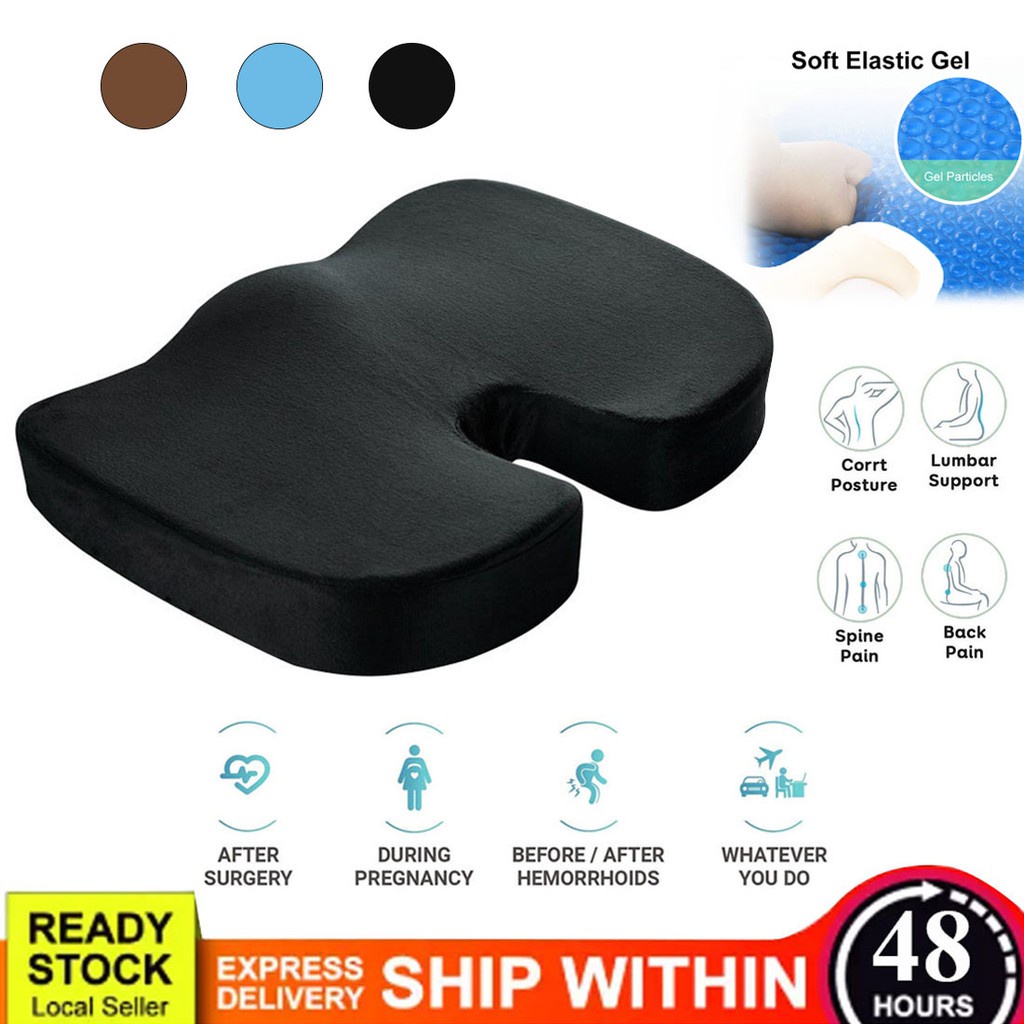Gel Sponge Cushion Memory Foam Seat Cushion for Office Chair, Car