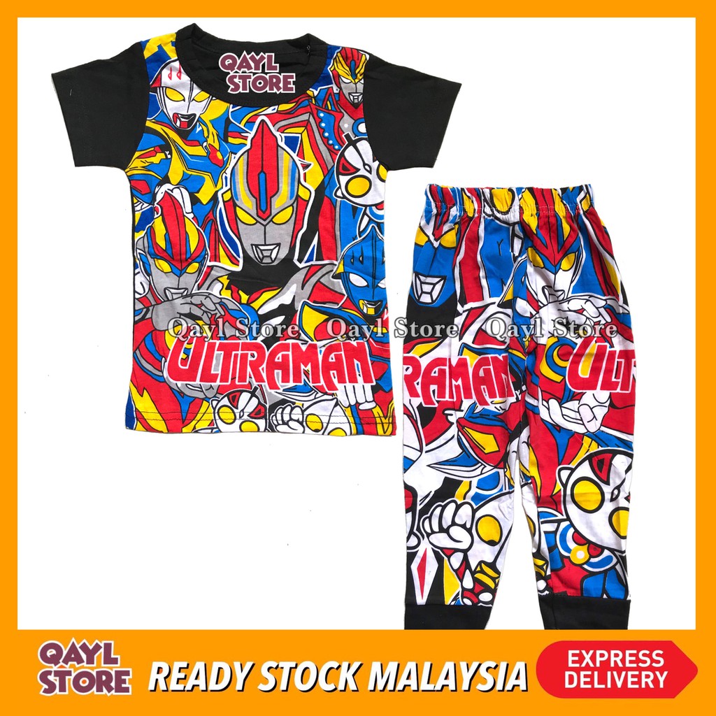 Pyjamas Ultraman Full Cotton (16 Years) for Boy Clothing Set / Baju