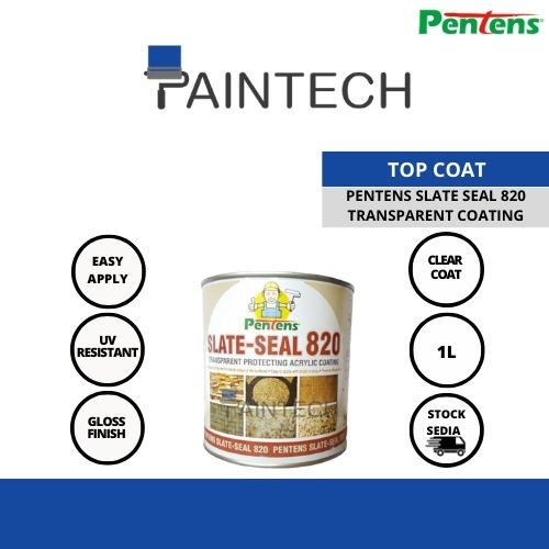 [100 GENUINE] PENTENS SlateSeal 820 (High Gloss Acrylic Clear Coat