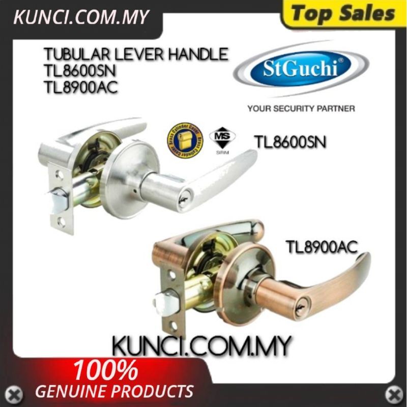 Original St Guchi 8600 SN Heavy Duty Tubular Lock Set Door Lock