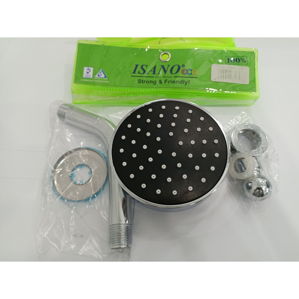 Isano Shower Head Set 20mm 4/5" with holder stainless steel Shopee