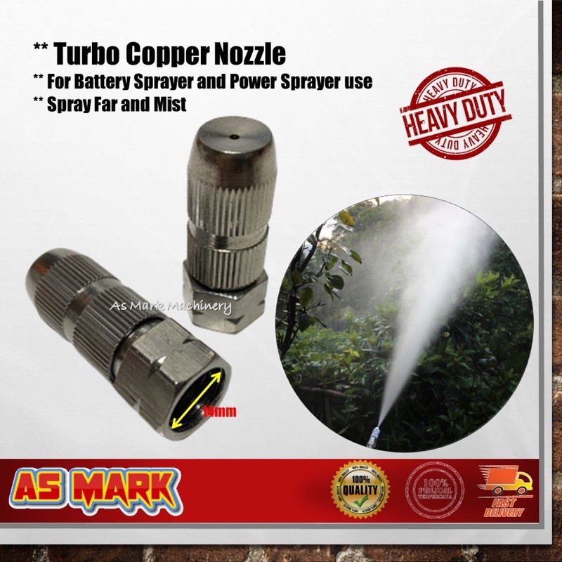 Turbo Mist Nozzle 14mm MLY White High Quality Kepala Pam Racun Kabus