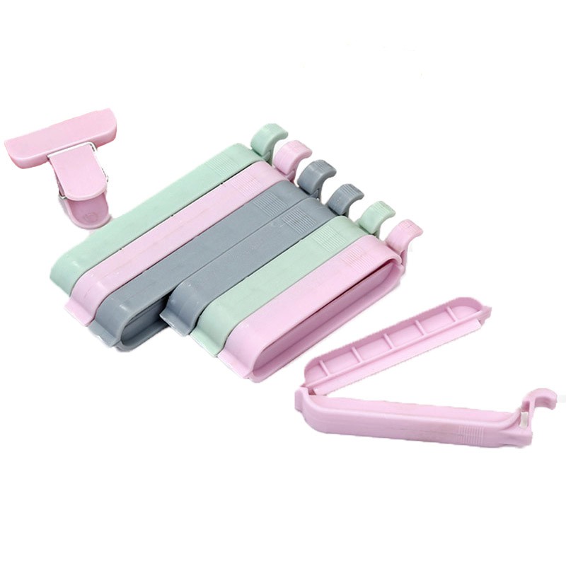 12Pcs Plastic Vacuum Sealer Sealing Clamp Food Snack Bag Clip for