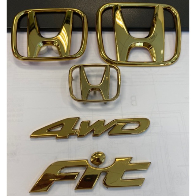HONDA JAZZ LOGO EMBLEM Fit H GOLD HONDA JAZZ GD 2004 DEPAN / BELAKANG