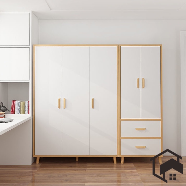 Multilayer Wardrobe With Door Drawer Simple Modern Multifunctional Clothes Storage