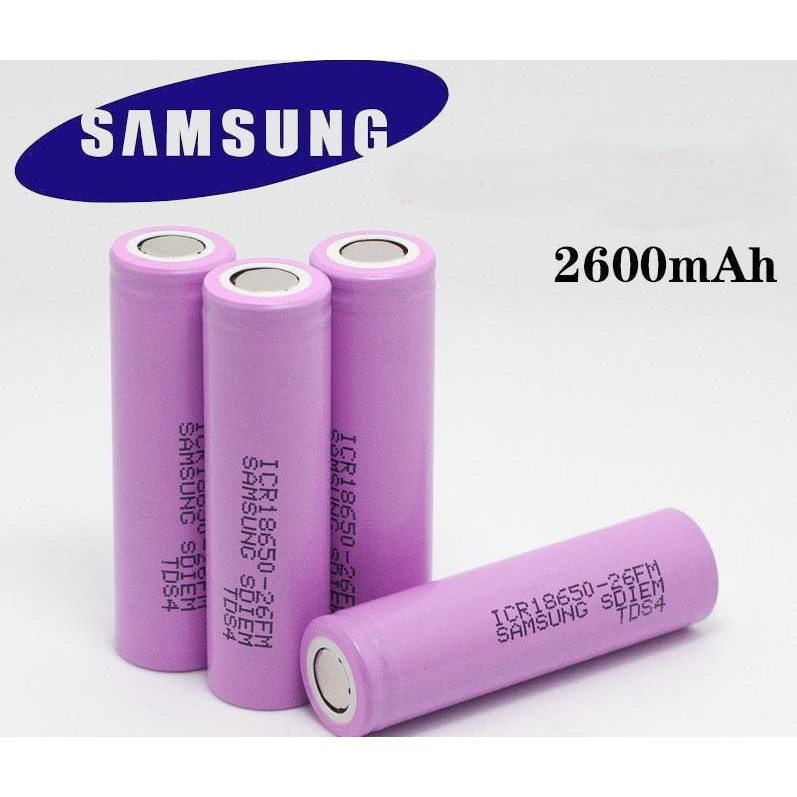 *Genuine Samsung 2600mAh 3.7V 18650 Rechargeable Lithium Battery Pink