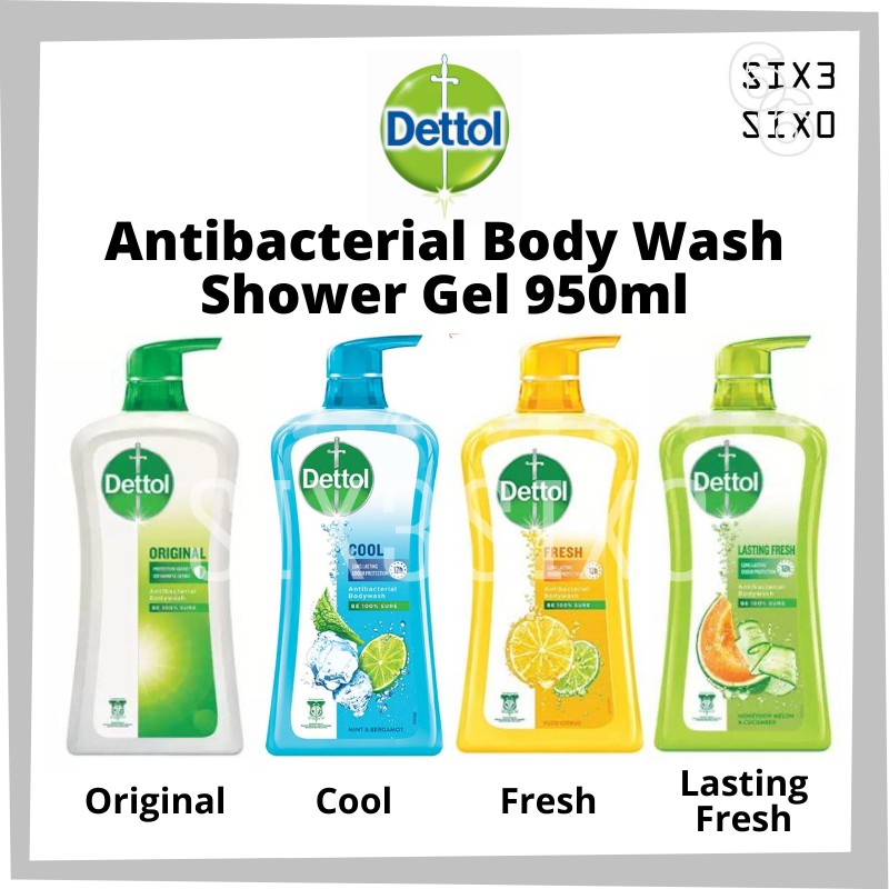 Dettol Antibacterial Body Wash Shower Gel 950ml Original / Cool