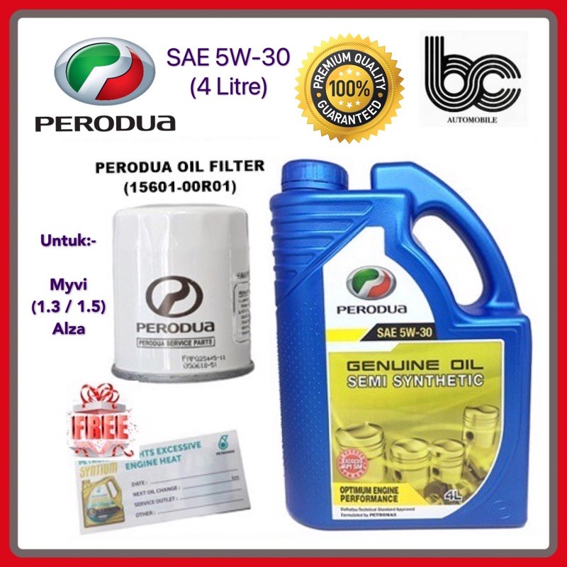PERODUA MYVI 1.3 / MYVI 1.5 / ALZA / PERODUA SEMI SYNTHETIC 5W30