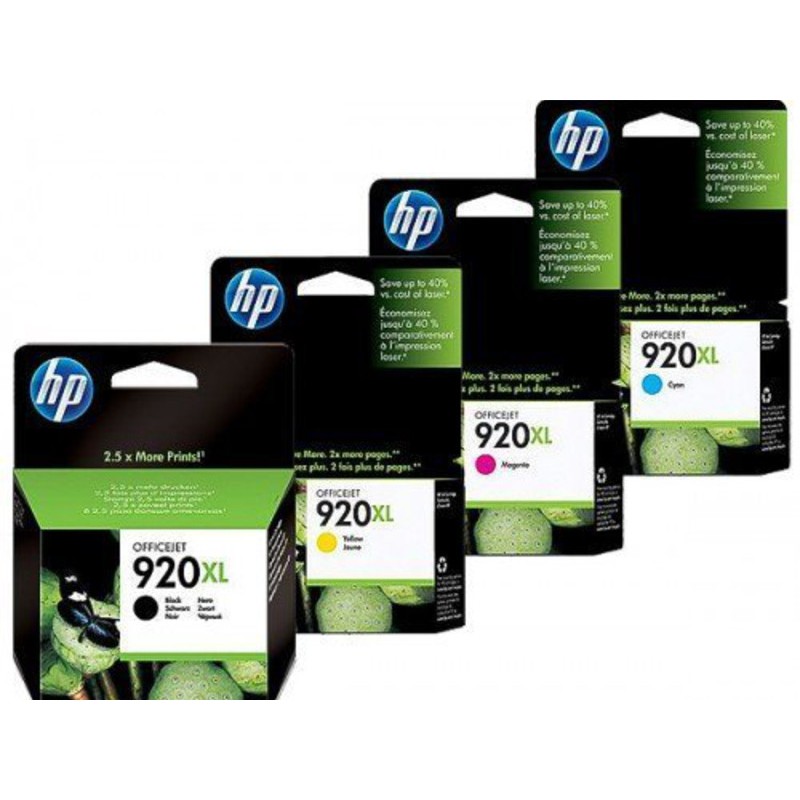 HP 920 BLACK & 920XL BLACK/CYAN/MAGENTA/YELLOW INK