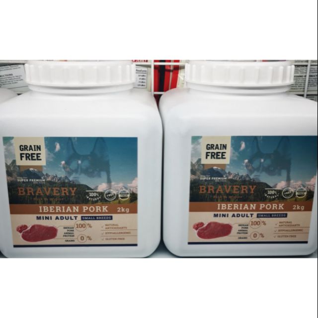 BRAVERY Mini adult dog food Grain free 2kg (pork/lamb) Shopee Malaysia