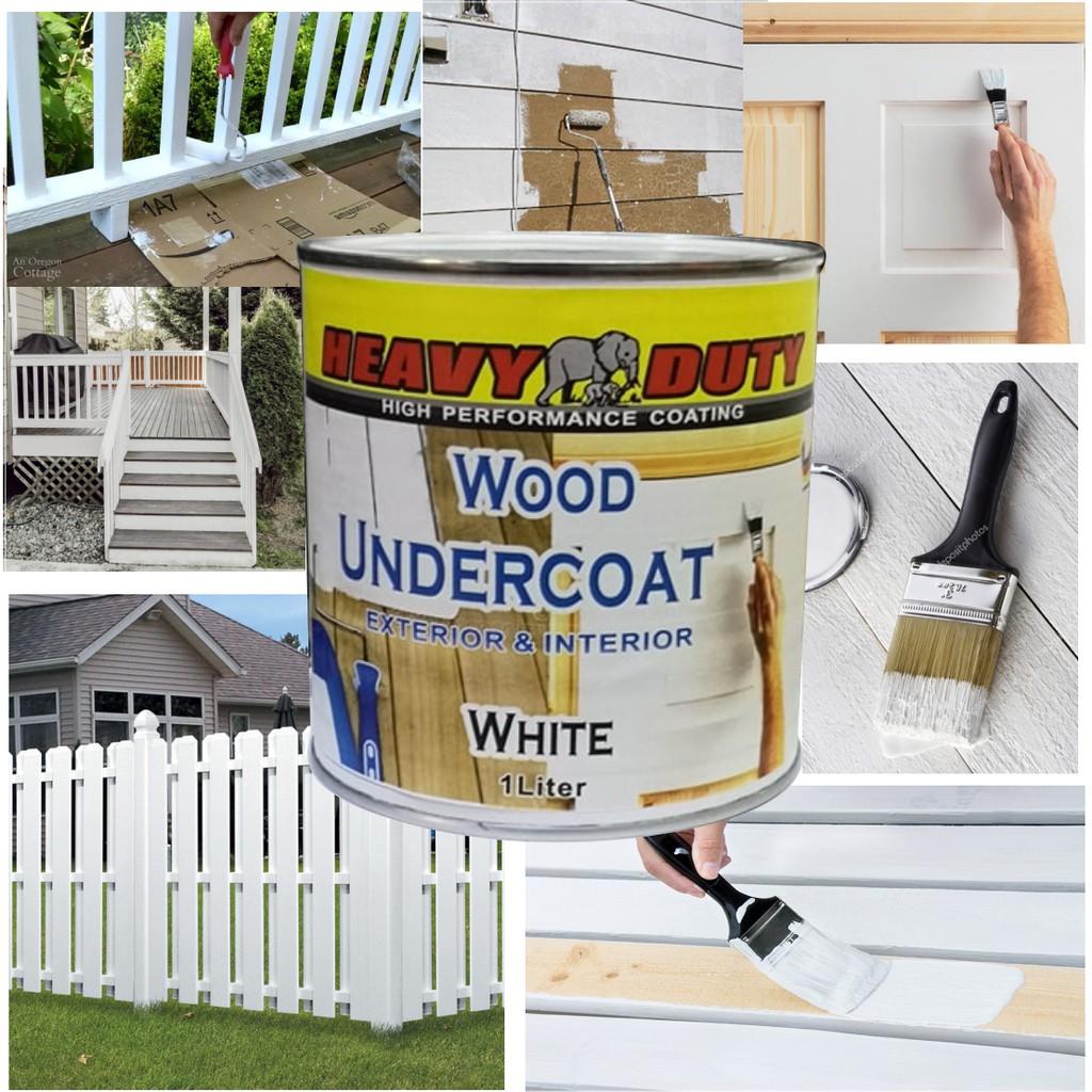 1 LITER HEAVY DUTY Paint White Undercoat 1 Liter For Wood PRIMER
