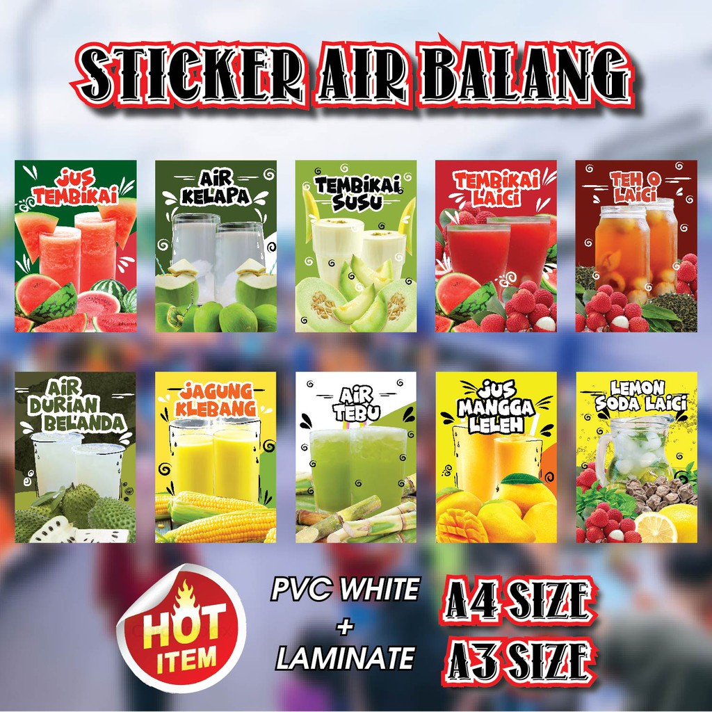 STICKER AIR BALANG SAIZ A4 HOT ITEM!! Shopee Malaysia