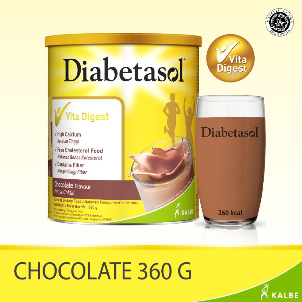 Diabetasol Milk Chocolate 360G Nutrition for Diabetics Shopee Malaysia