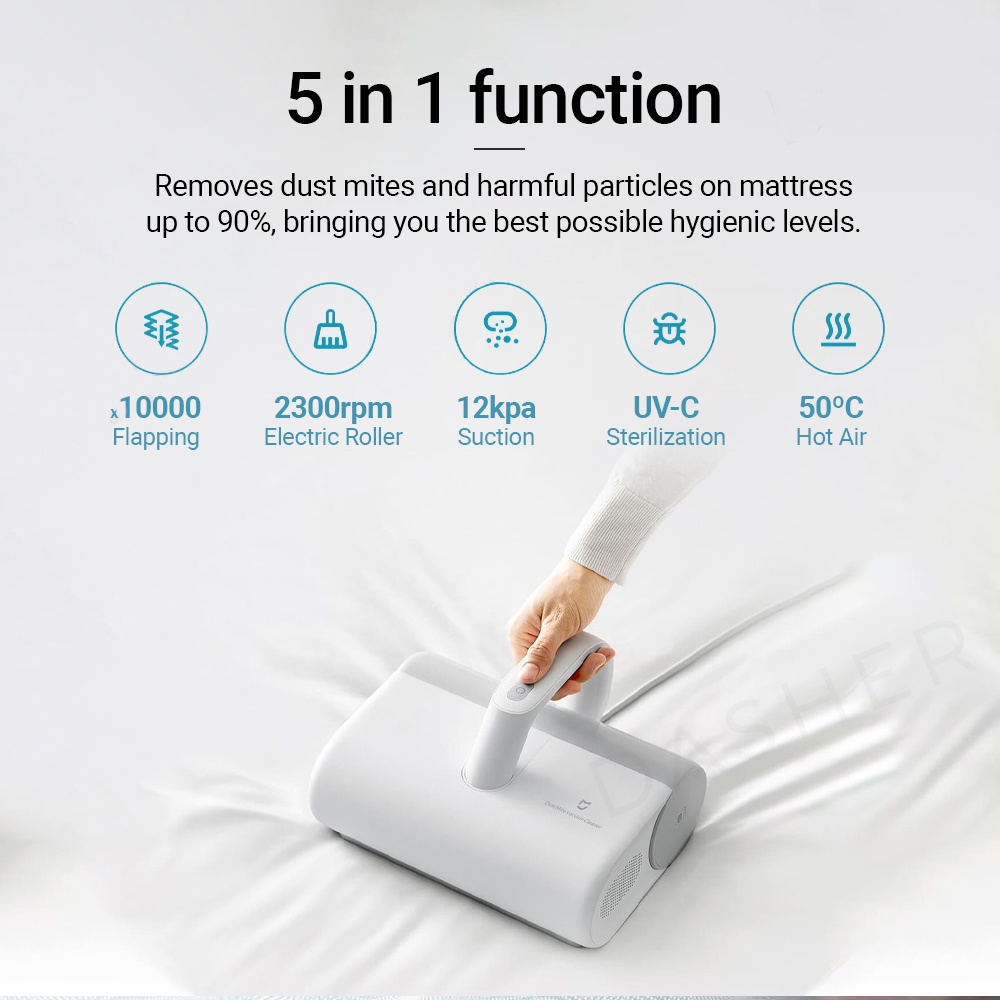 Xiaomi Mijia Dust Mites Vacuum Cleaner 12kPa UVC Sterilization 50