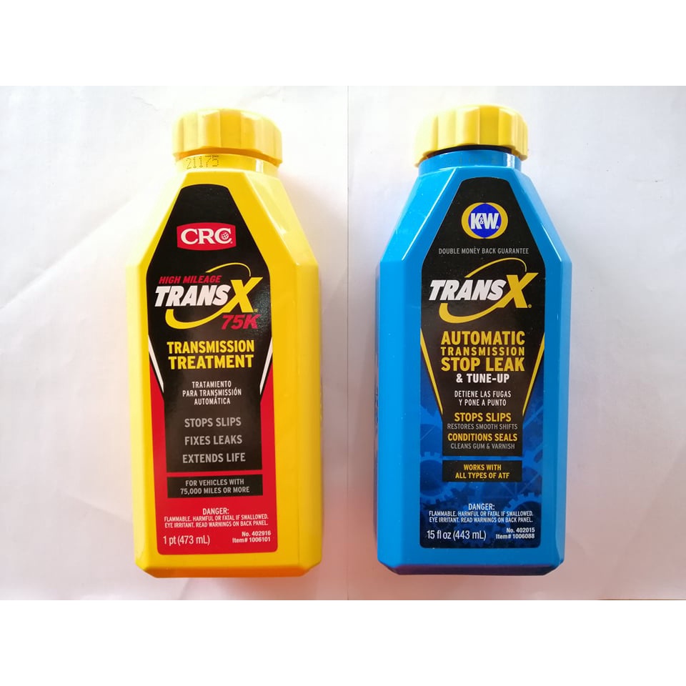 K&W CRC TRANSX AUTOMATIC TRANSMISSION STOP LEAK & TUNEUP HIGH MILEAGE