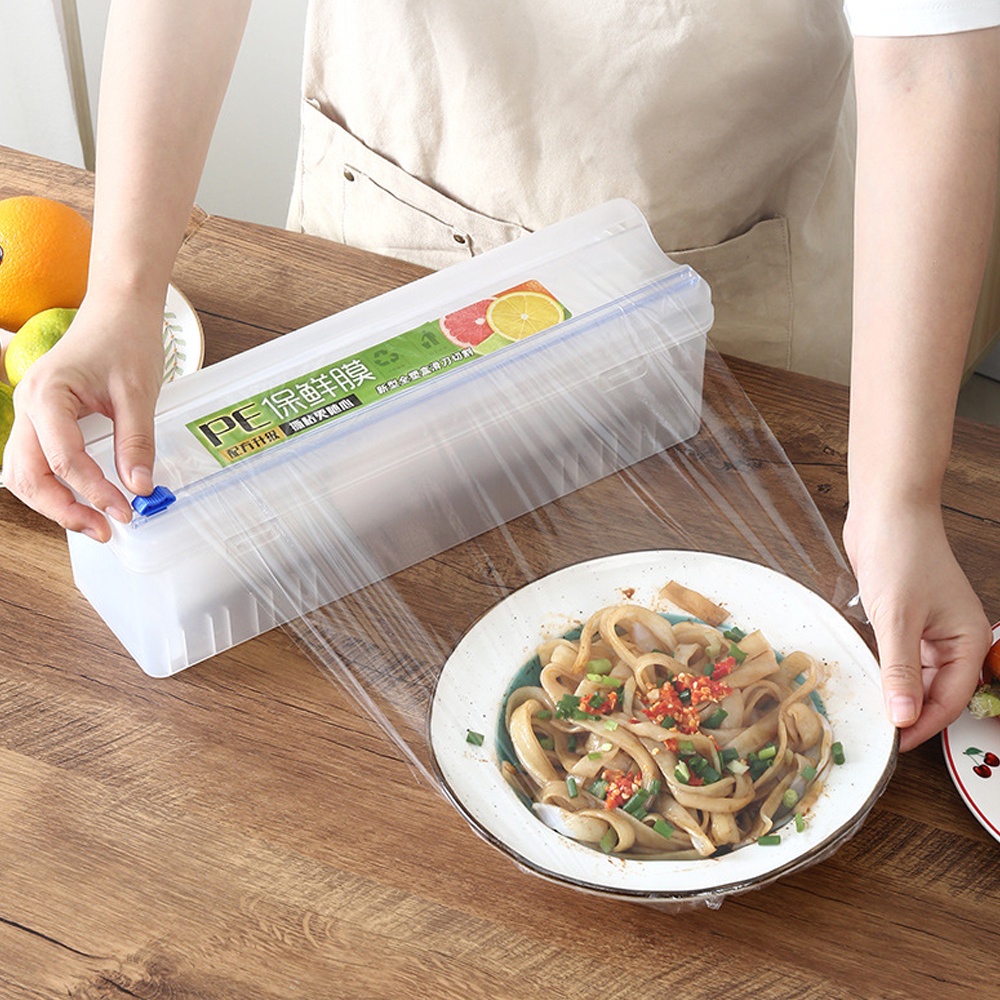 Food Wrapping Plastic Food Wrap Cutter Box Food Wrapping Film With Cutter Cling Wrap Pembalut