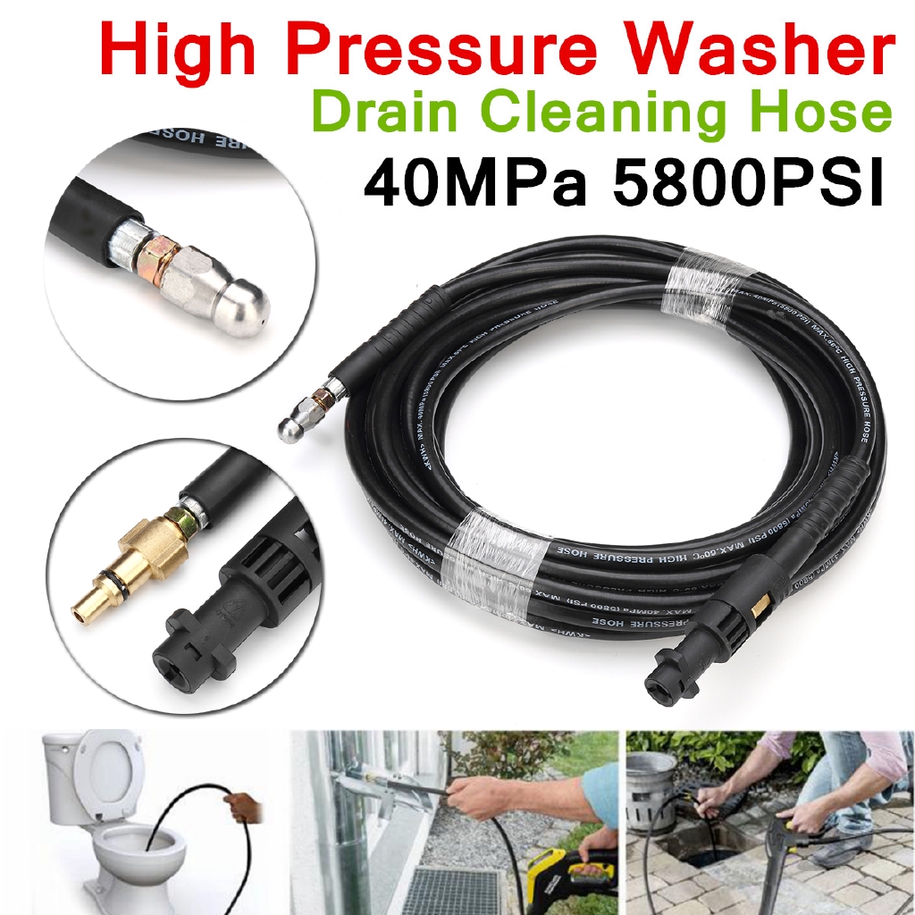 320m 40MPa 5800PSI High Pressure Washer Drain Cleaning Hose Set Pipe