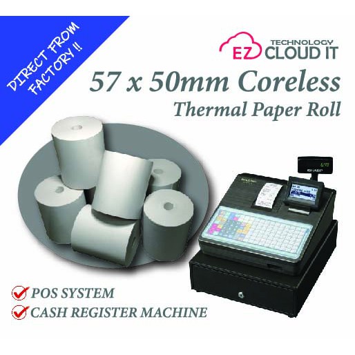 Coreless Thermal Paper Pos System Cash Register Sharp Casio Ashica Cash