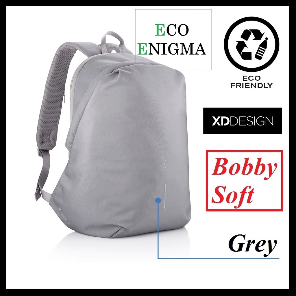 Bobby Soft AntiTheft Backpack to fit every style Grey XD Design