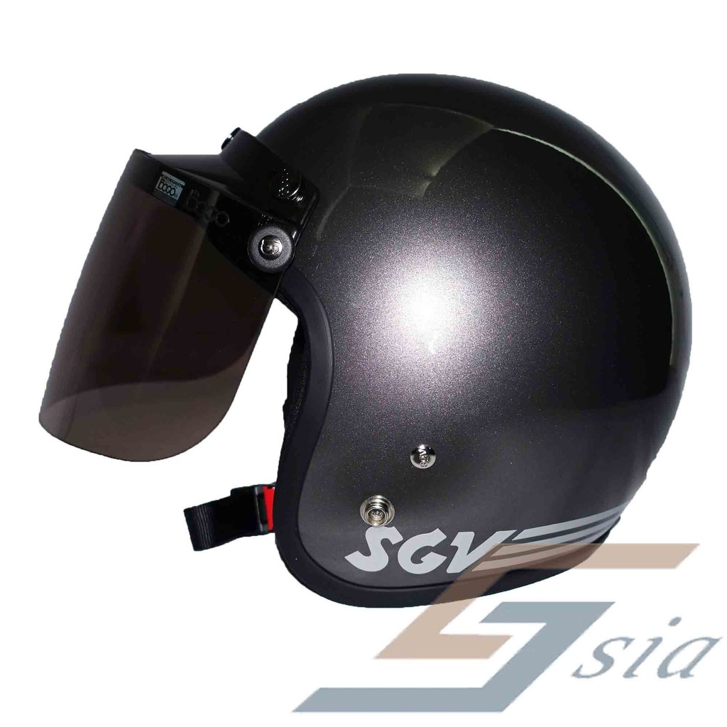 SGV 99 Helmet (Grey) + BOGO Visor (Tinted) Shopee Malaysia