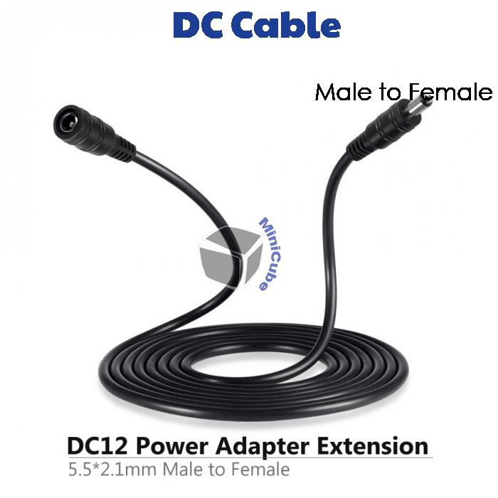 DC 12V Power Adapter Extension Cable 5.5*2.1mm Male Female Shopee
