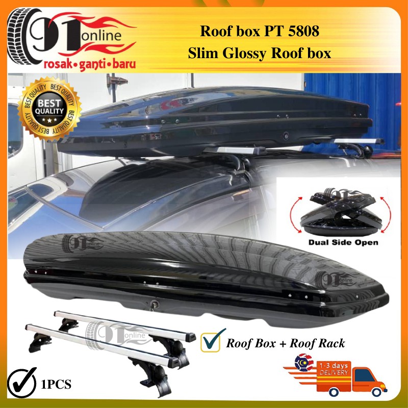 Pentair Roofbox PT5808 Slim Glossy Roof box With Roof Rack L SIZE 390L