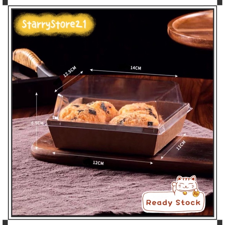 Kraft Cake Box /4 Inch Kraft Box / Cake Paper Box / Food Box / Packaging Cake / Kotak Kek