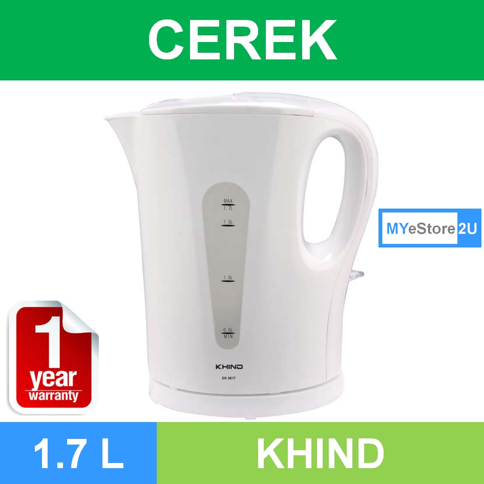 Khind Cerek Jar Elektrik (1.7L) Electric Jug Kettle EK5813 Shopee