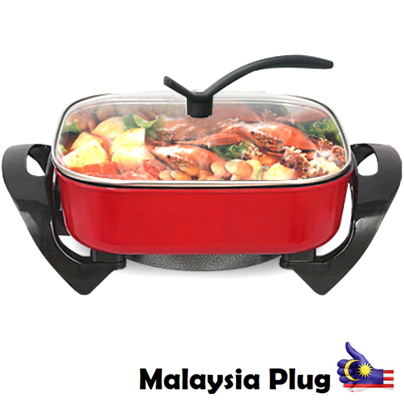 Electric Steamboat Cooker Grill Hot Pot & Pan / Periuk Elektrik