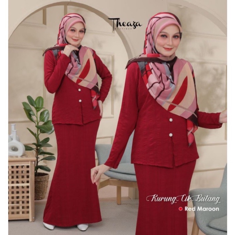 Kurung Kebaya Cik Butang Bf Friendly / Cotton Linen Ironless By Theaza