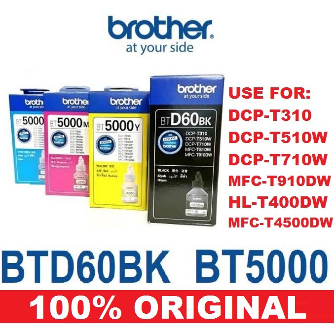 ORIGINAL BROTHER BTD60BK BT5000CL INK BOTTLE ( DCPT310, T510W, T710W