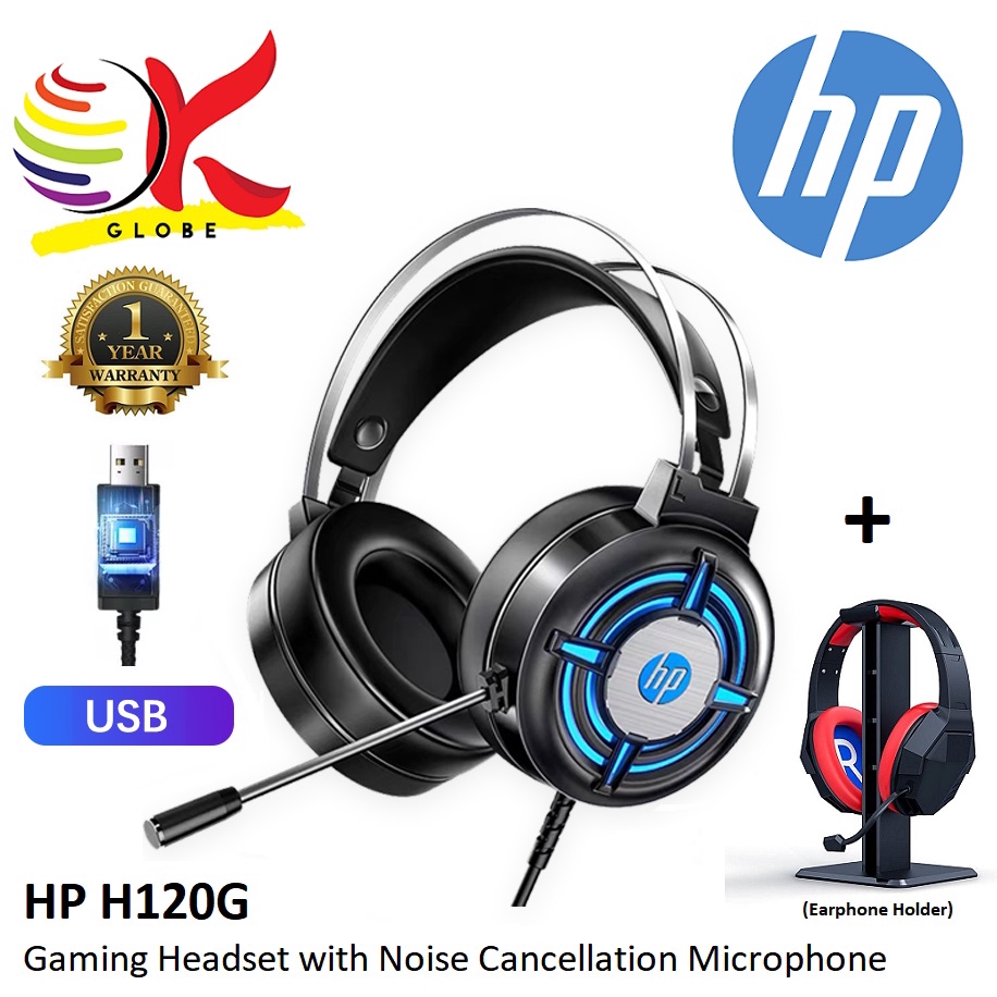 HP H120G USB WIRED GAMING HEADPHONE WITH RGB BACKLIT AND BUILT IN