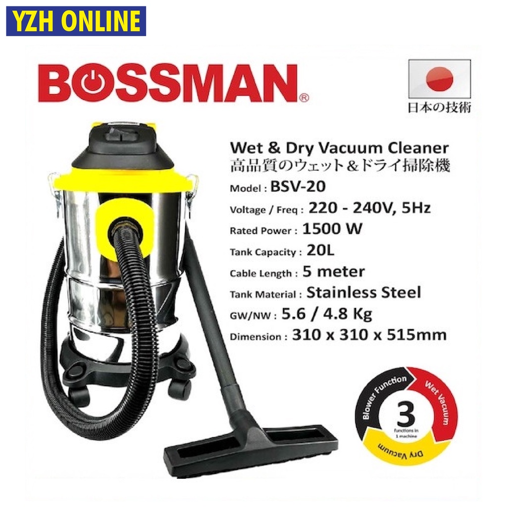 Vacuum Cleaner Wet & Dry BSV20 Shopee Malaysia