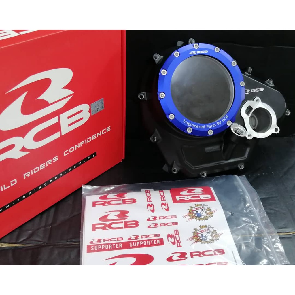 RCB RACING BOY Y16 R15 V3 MT15 TRANSPERENT CLUTCH ENGINE COVER WITHOUT