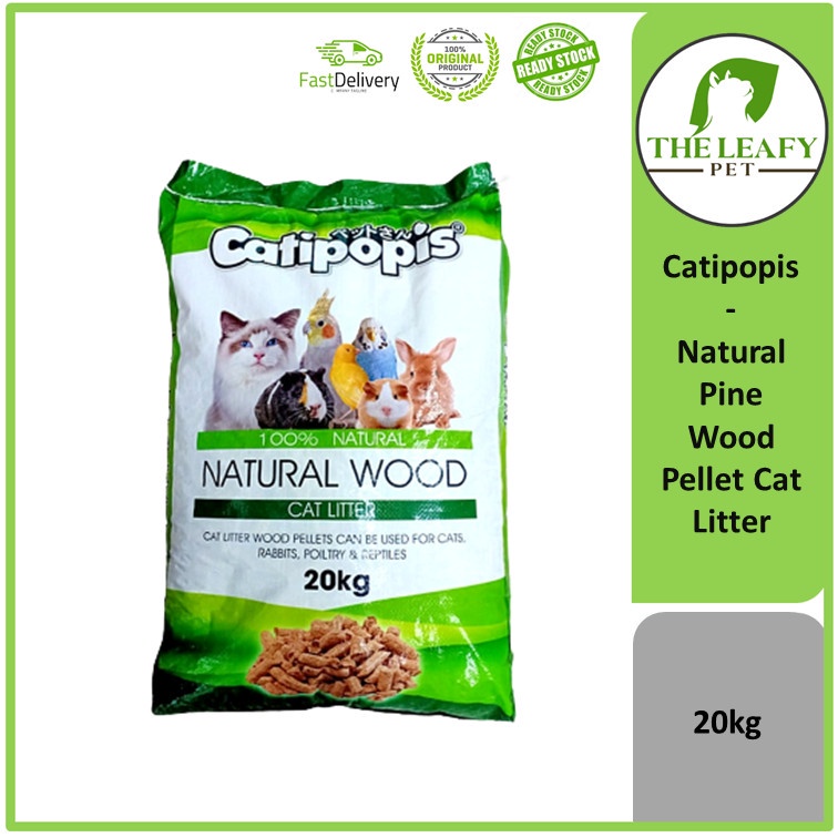 Catipopis Natural Pine Wood Pellet Cat Litter ( Rabbit / Hamster
