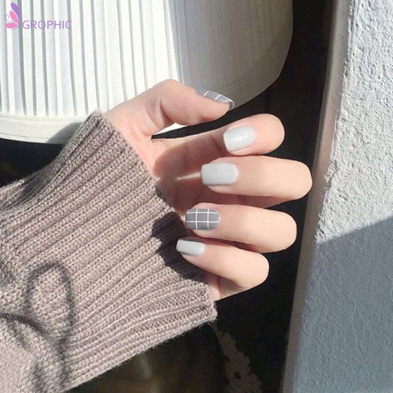 Gray Acrylic Nails / Amazon Com Light Gray Acrylic Nails Fully Matte