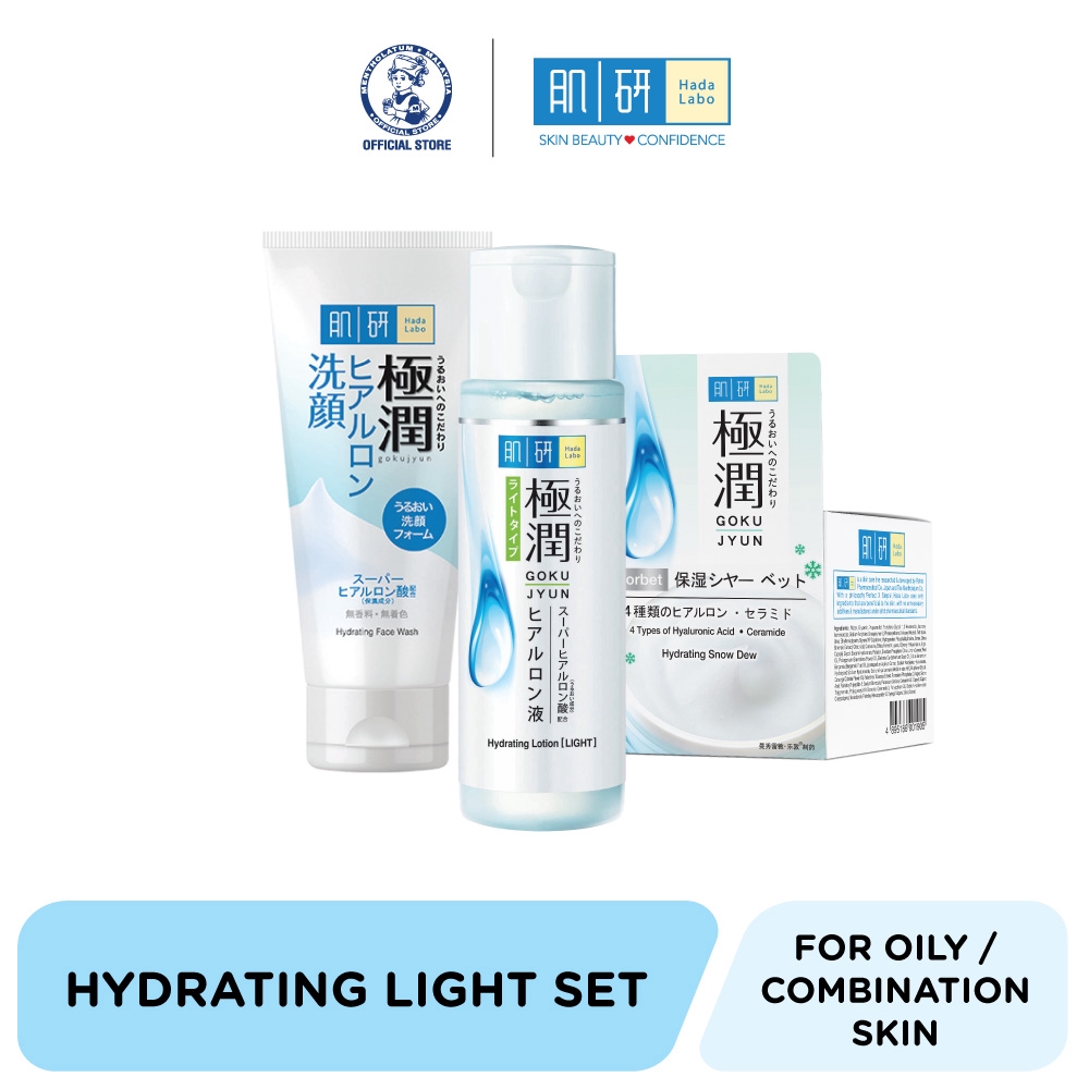 Hada Labo Skin Soothing Set For Oily/ Combination Skin ( With Snow Dew