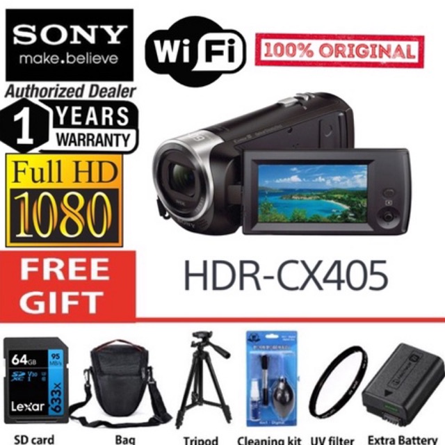 Sony CX405 CX405 original sony video cam handycam full HD 1080p 60fps