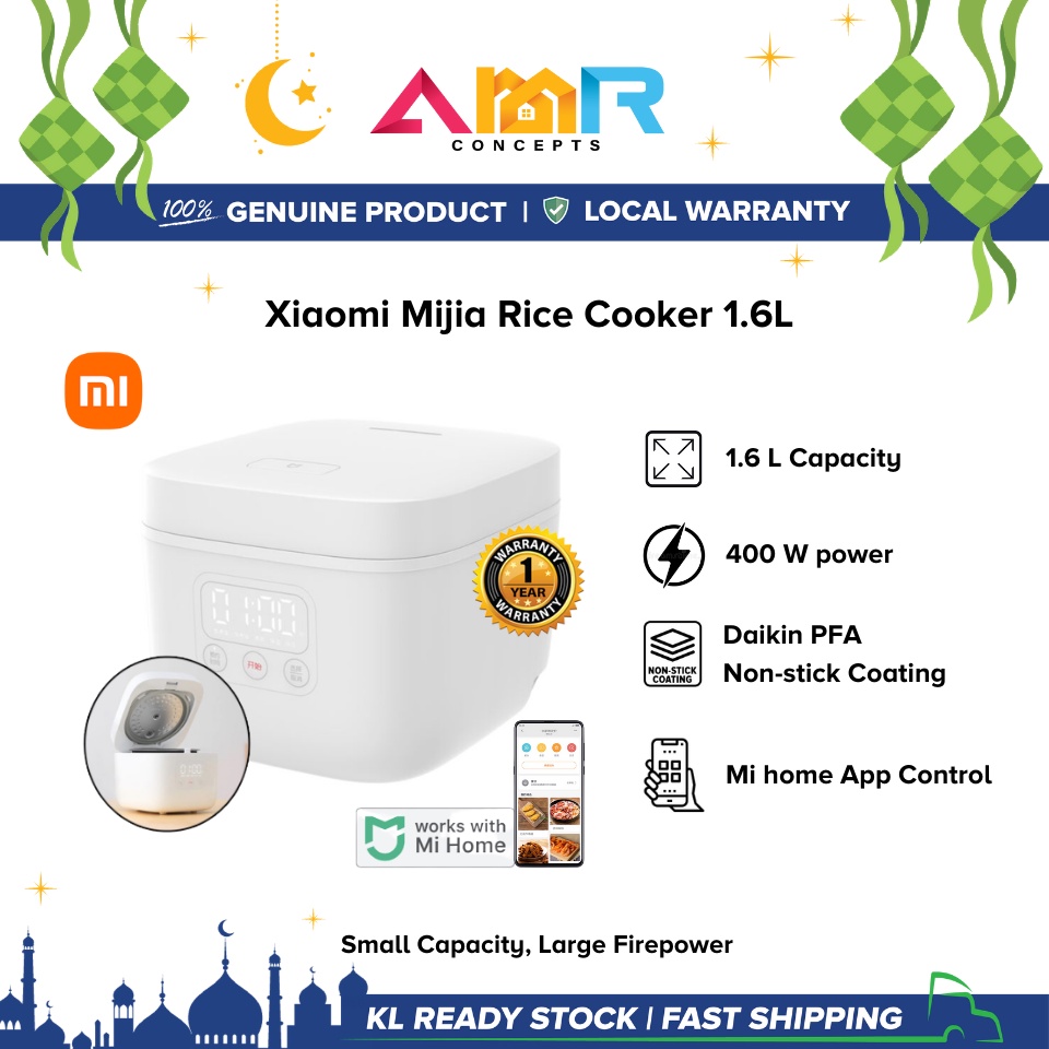 Xiaomi Mijia Small Rice Cooker 1.6L Coated Nonstick Cooker 400W