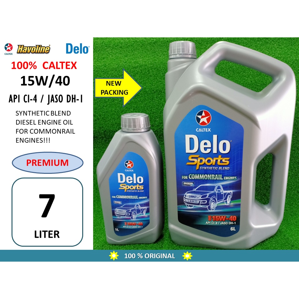 **FAST SHIPPING** CALTEX 15W40 Delo Sports Synthetic Blend SAE API CI
