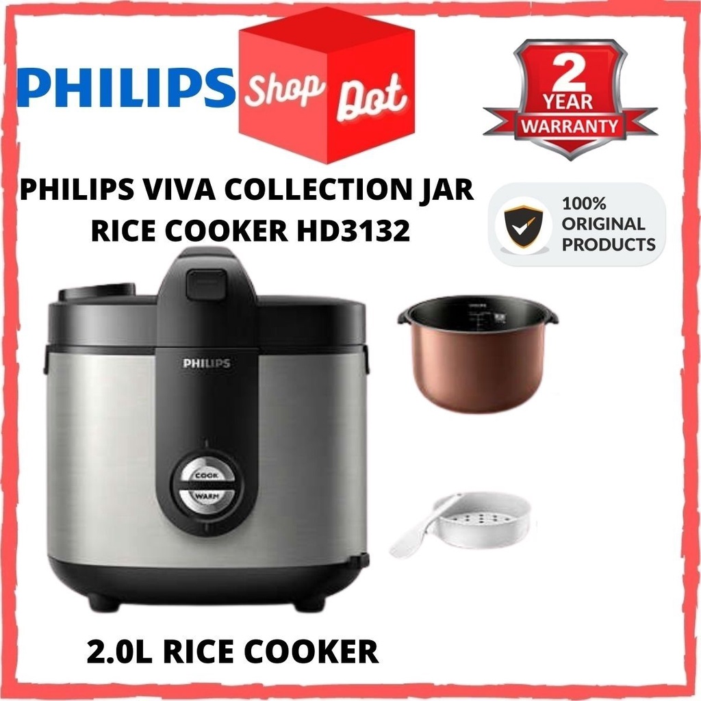 (SHIP IN 24 HOURS) Philips Rice Cooker HD3132 (2.0L) Smart 3D Heating