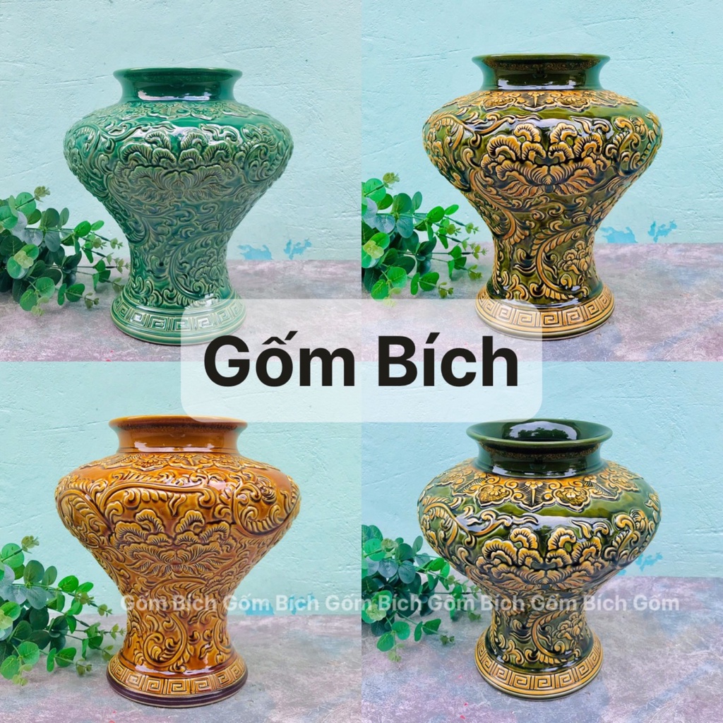 Vase Flower Vase Embossed Flower Vase With Embossed Glaze Royal Thigh