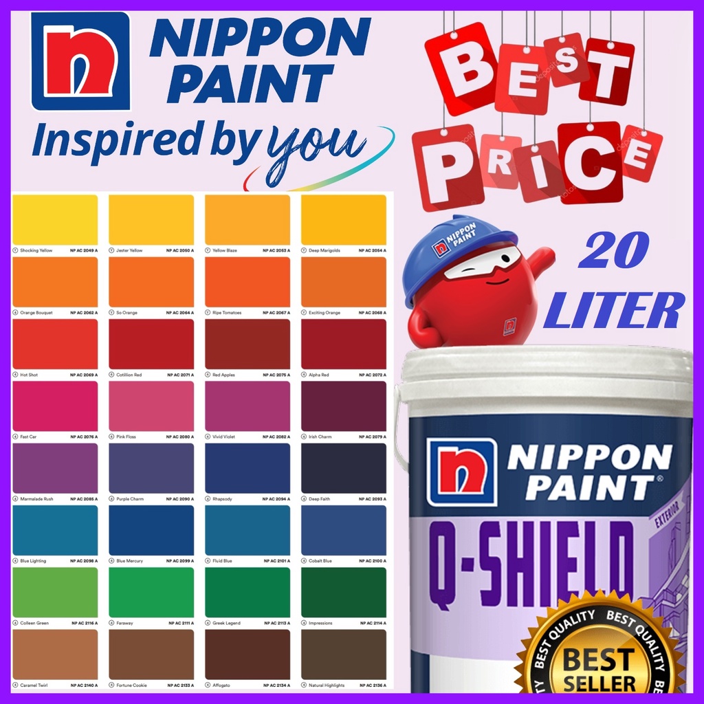 NIPPON Q SHIELD 20 LITER EXTERIOR WALL PAINT /CAT DINDING LUAR RUMAH