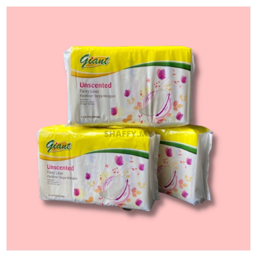 Panty Liner Giant Unscented and Scented Pantiliner Giant Tanpa Wangian