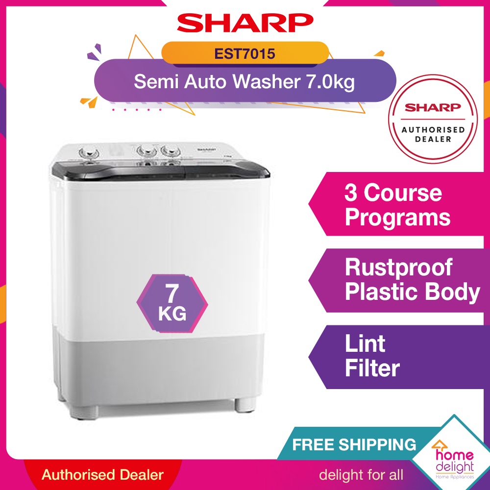 [FREE SHIPPING] Sharp SemiAuto Washing Machine 7kg [ EST7015