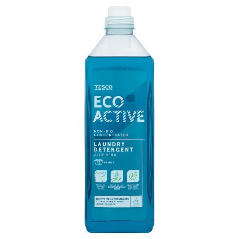 Tesco Eco Active NonBio Concentrated Laundry Detergent Aloe Vera 42
